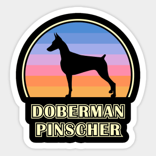 Doberman Pinscher Vintage Sunset Dog Sticker